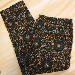 J Crew Print Ankle Pant